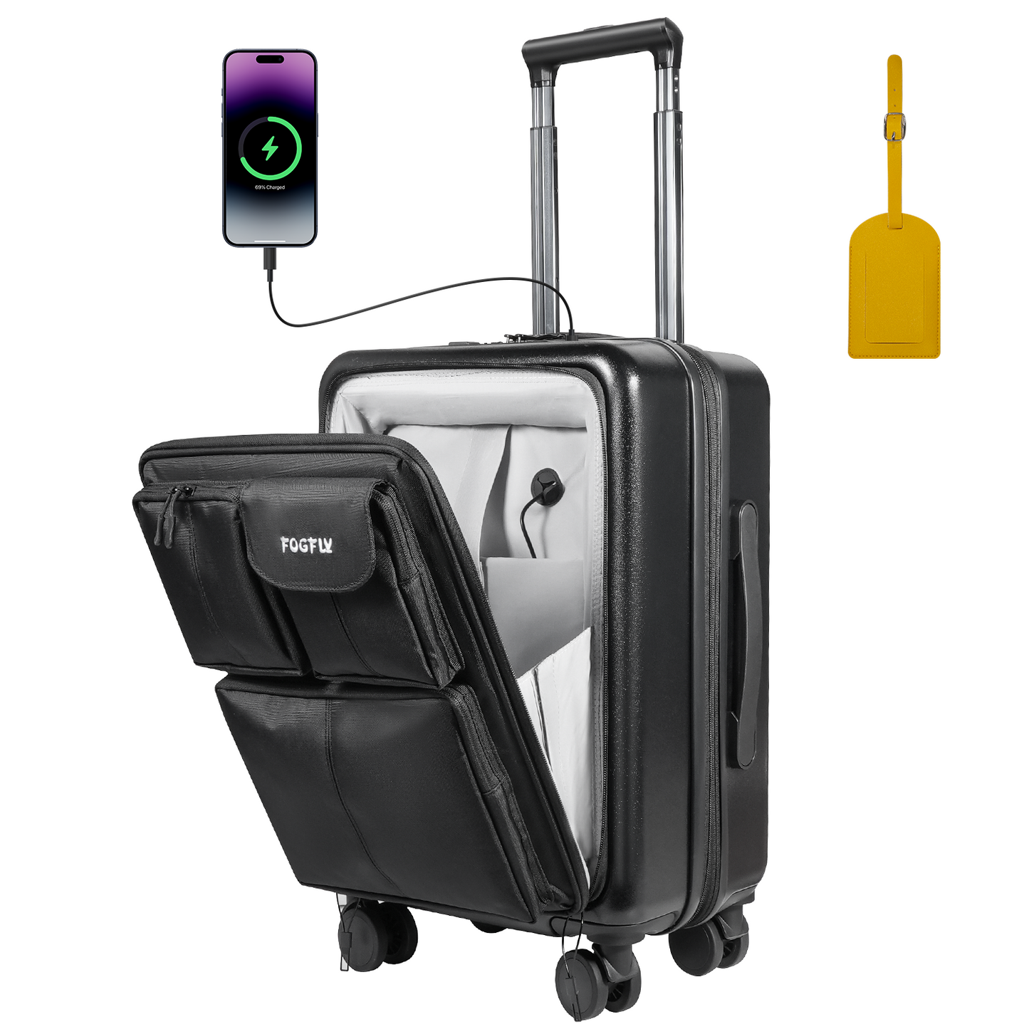 20 Inch Carry On Luggage, Airline Approved Expandable Softside Suitcase