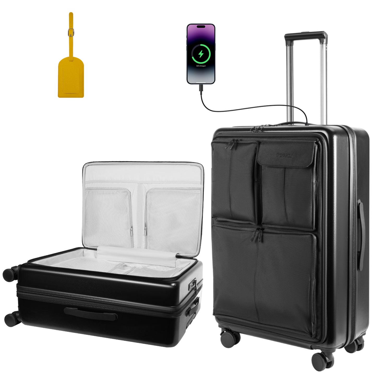 Travel Expandable Luggage, 28 Inch Check in Luggage with Spinner Wheels