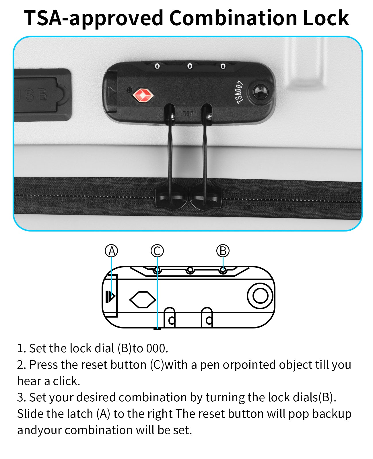 Carry On Luggage Airline Approved 20 Inch Hardside Suitcase with Spinner Wheels, Lightweight PC Rolling Luggage with TSA Lock & USB Charging Port for Travel