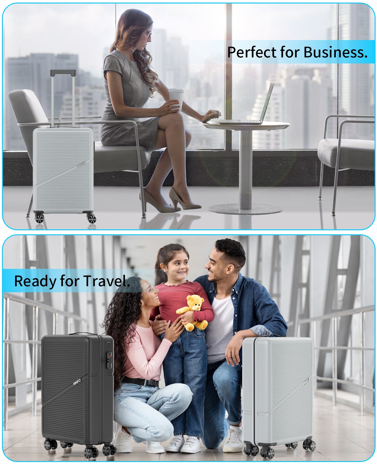 Carry On Luggage Airline Approved 20 Inch Hardside Suitcase with Spinner Wheels, Lightweight PC Rolling Luggage with TSA Lock & USB Charging Port for Travel